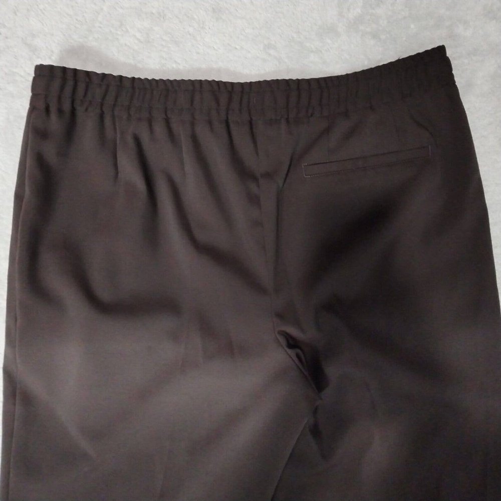 Reiss Trousers Mens 34 (34x28) Dark Aubergine Wool Nakata Drawstring Relaxed - Picture 16 of 16